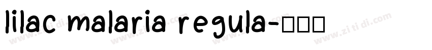 lilac malaria regula字体转换